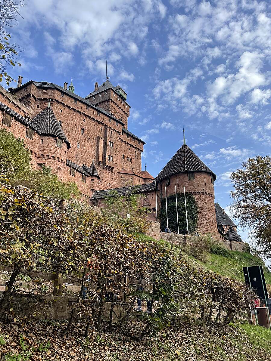 Ch&acirc;teau du Haut-K&oelig;nigsbourg overlooking the Alsace Plain.